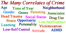 There are many factors correlated with criminal behavior